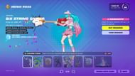 Fortnite Festival's Season 7 Pass rewards players with a host of Hatsune Miku-themed cosmetics (Image via Epic Games)